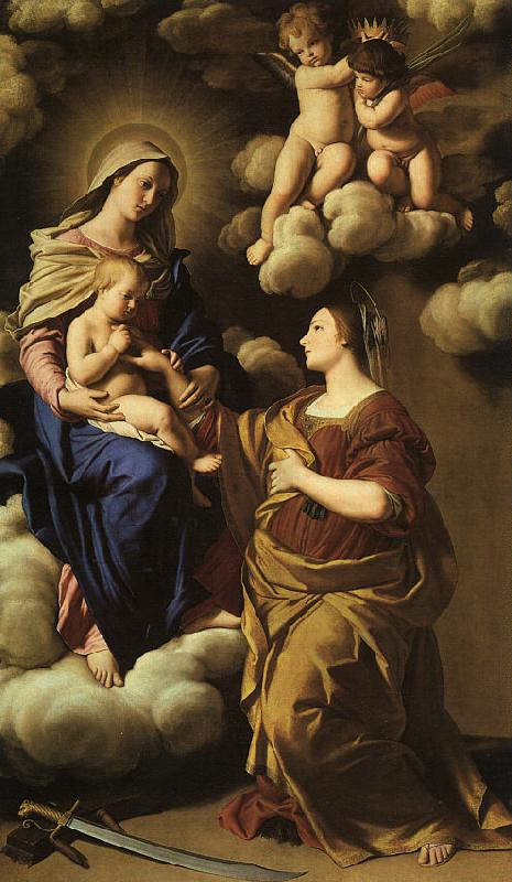 Giovan Battista Salvi Sassoferrato The Mystic Marriage of St.Catherine France oil painting art